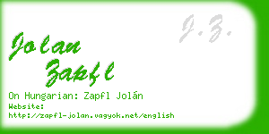 jolan zapfl business card